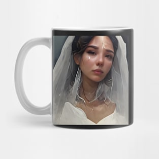 Crying  Bride Painting Potrait Mug